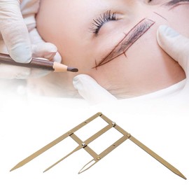 Eyebrow Ruler, Eyebrow Positioning Measurement Microblading Tattoo Eyebrow Ruler Golden Cut Makeup Symmetrical Tool Accessories (Black)