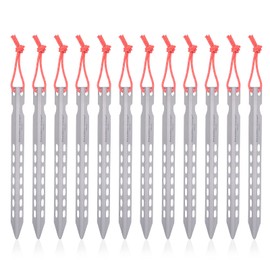 iBasingo Titanium Alloy Pegs Ultralight V-shape Tent Stakes Pegs Outdoor Camping Tent Accessories Portable Pegs Tent Nails 12 pieces/lot Ti4008P