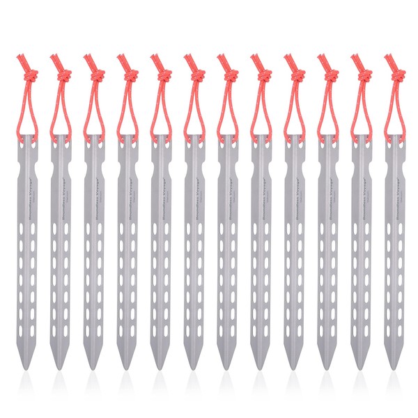 iBasingo Titanium Alloy Pegs Ultralight V-shape Tent Stakes Pegs Outdoor