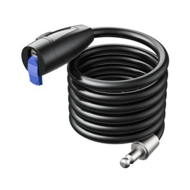 CAMOVUE Trail Camera Cable Lock, 1.5m/3ft Anti-Theft Steel Cable, Cut-Resistant Steel Core, Retractable for Easy Package, Black Stealth Finish, 2 Keys & Waterproof Cap Included