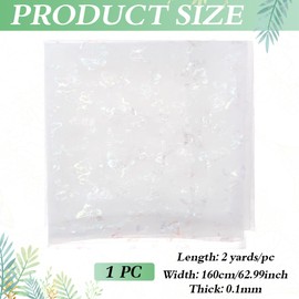 MAYJOYDIY 1.8 m White Tulle Lace Fabric with Butterfly Embroidery 1.6 m Mesh Fabric with Butterfly Print Shiny Glitter Tulle Fabric for Tutu Skirt Dress Veil Curtain Gift Packaging