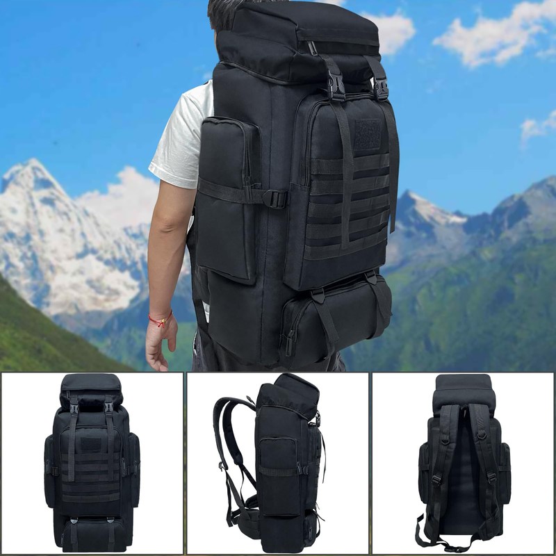 Ogetok 80L Hiking Backpack Camping Rucksack, 80 liters Large Capacity