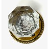 Rousso USA Crystal Door Knob with Faceted Diamond Shape Center,