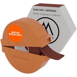 Motivo Cinta Cicatriz - Rollo De 200” X1” (20 Tiras) | Cinta Cicatriz Resistente Al Agua Y Al Sudor, Sin Látex, Sticks Por 3-5 Días | Cinta Cicatriz Para Cicatrices Quirúrgi
