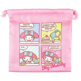Teases Factory SR-5530160MM Flat Drawstring Bag, 7.9 x 7.9 inches (20 x 20 cm), Sanrio Comics/My Melody