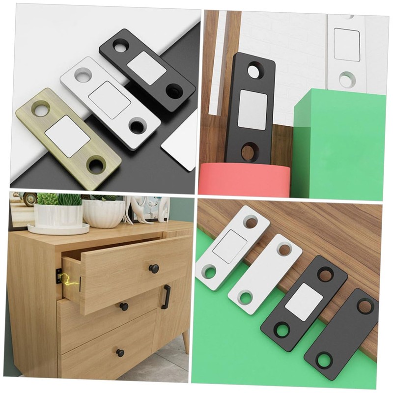 SHINEOFI 3 Sets Magnetic Catches for Cabinet Doors Thin Design