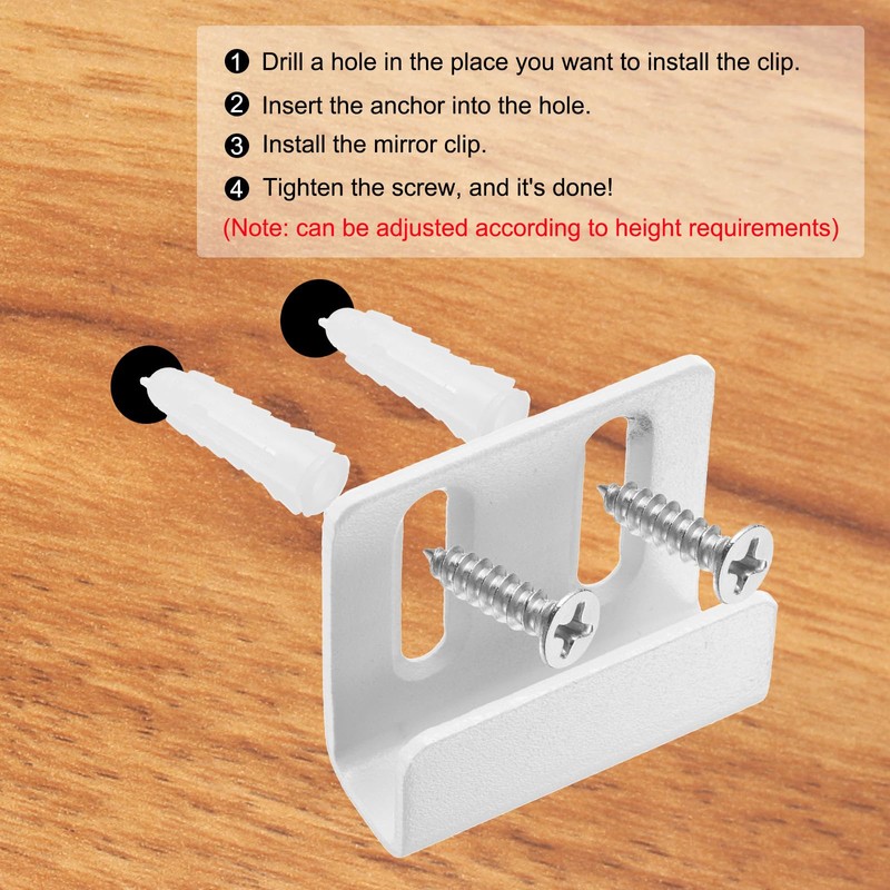 uxcell 10 Pcs Stainless Steel Tile Hanger, Adjustable Tile Display