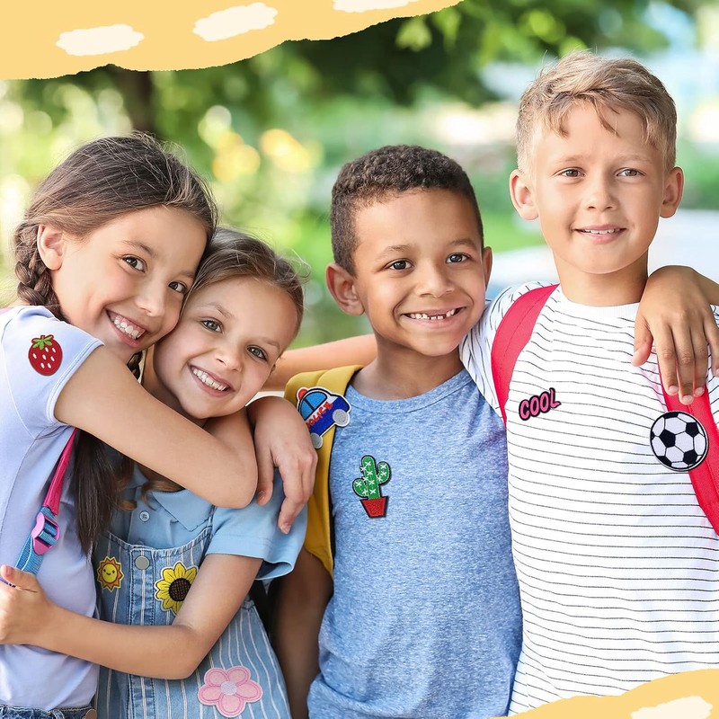 Anpro 65 Piezas Parches para Ropa Termoadhesivos de Niños -
