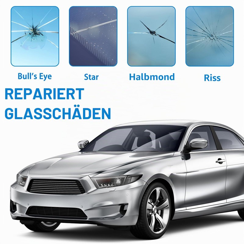 DMNQ 2-Piece Glass Repair Fluid Stone Chip Repair Kit