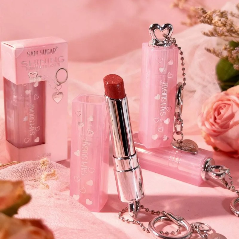 - Lápiz Labial Hidratante En Forma De Corazón Pearl Shimmer