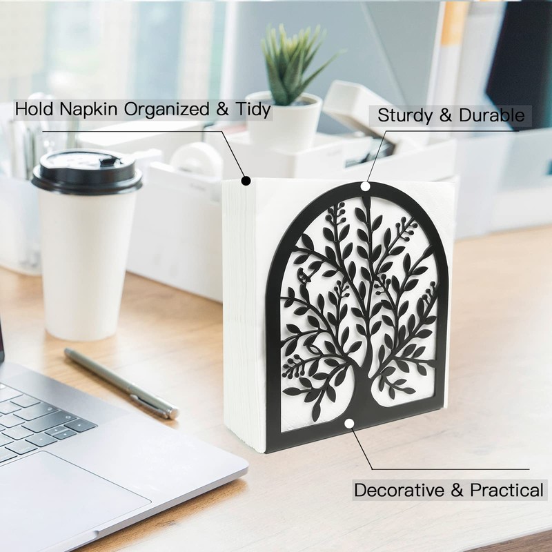 Table Napkin Holder Tree of Life Design Modern Metal Napkin