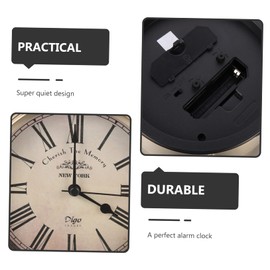 CORHAD Vintage Alarm Clock Roman Numerals Silent Non-Ticking Decorative Timepiece for Bedroom Living Room and Office Retro Style Wake up Alarm Clock for Friends and Family