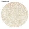 Hosoncovy 4 Pack Leaf Decorative Placemats PVC Placemats Hollow Dining