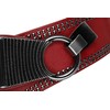 BlackButterfly Wide Elastic Stretch Retro Metal Interlock Buckle Belt (Red,