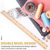 Dropfree 12 x 30 cm wooden ruler, school ruler, office