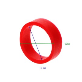 ONLYKXY 100 Pieces Silicone Cable Ties, Data Lines Silicone Cord Ties, Reusable Rubber Rings, Power Cable Tie Straps, Elasticity Coil Ring, Rubber bands (Red)