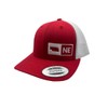 Trucker Hat - Nebraska (Red/White) Mesh, Adjustable Baseball Cap