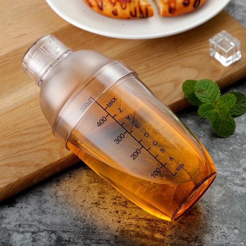 Plastic Shaker, PC Cocktail Shaker with Milk Teapot Juices, Wine