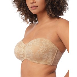 HSIA Women's Strapless Bra for Big Bust, Bandeau Full Coverage Plus Size Anti-Slip Underwire Bras for Large Breasts