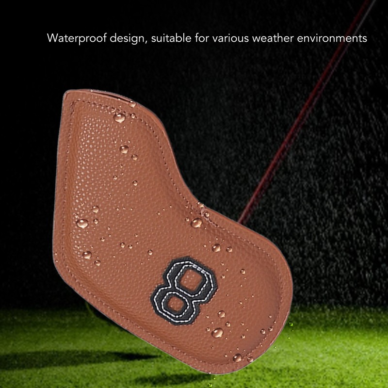 10PCS Golf Head Protective Covers Waterproof PU Material Golf Putter