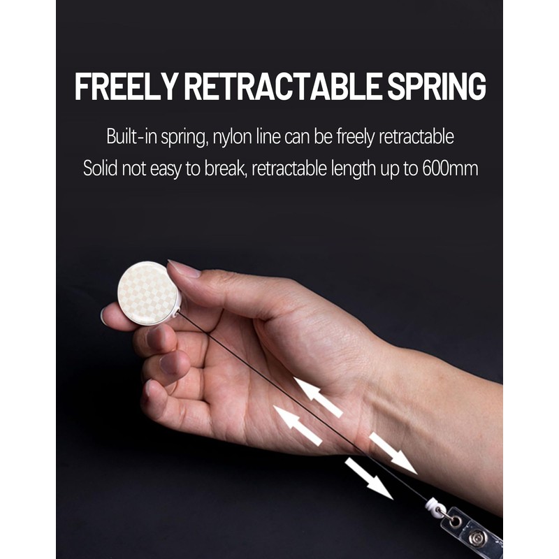 Lckgdozns Retractable Badge Holders, ID Card Holder with Retractable Cord,