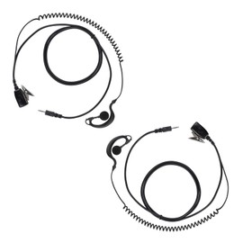 ERIPHA 1-Pin Earpiece Compatible with Cobra CX112 CXT195 Radio Walkie Talkie, 2.5mm Headset G Shape with PTT Mic