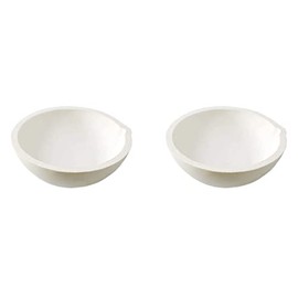 LLF Ceramic Crucible Bowl Dish Cup Furnace Melting Casting Refining Gold Silver (2pcs 500g)