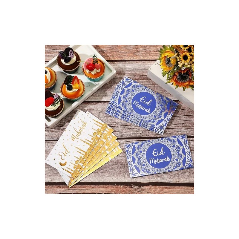 Eid Mubarak Money Wallets Envelopes - Eidi Gift Gold Foiled