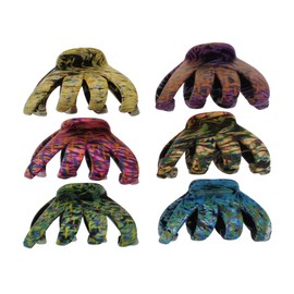 Zac's Alter Ego 6 Pieces 8.5cm Large Hair Octopus Clamps/Bulldog Claw Clips