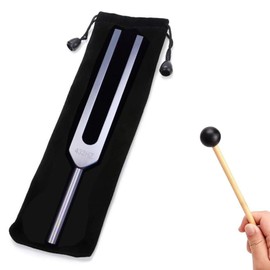 Armastuse 432Hz Aluminum Alloy Tuning Fork Instrument with Percussion Hammer Chakra Hammer Ball Diagnostic Ear Tuning Fork for Healing Sound Therapy