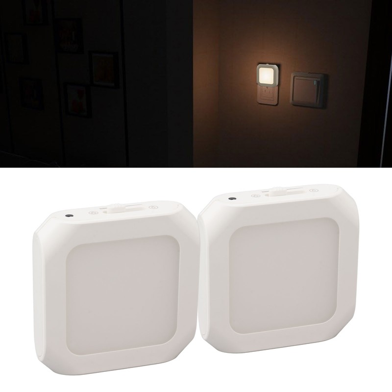 2Pcs Plug in Motion Sensor LED Night Light Plug in