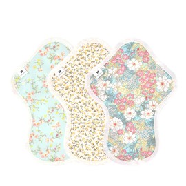 Cloth Napkins NO 6 Organic Cotton Set of 3 v05 rf Refresh Fresh Green Pattern