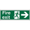 Seco Fire Exit - Fire Exit, Man Running Right, Arrow
