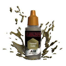The Army Painter Warpaint Air Metallics Tainted Gold - Acrylic Non-Toxic Heavily Pigmented Water Based Paint for Tabletop Roleplaying, Boardgames, and Wargames Miniature Model Painting