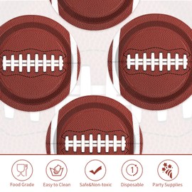 50Pcs Football Paper Plates 10 Inch Large Heavy Duty Sport Plates