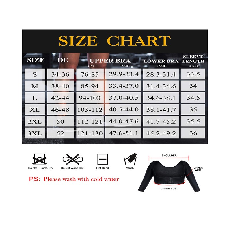 CHUMIAN Women's Upper Arms Slim Shaper Post Surgical Compression Sleeves