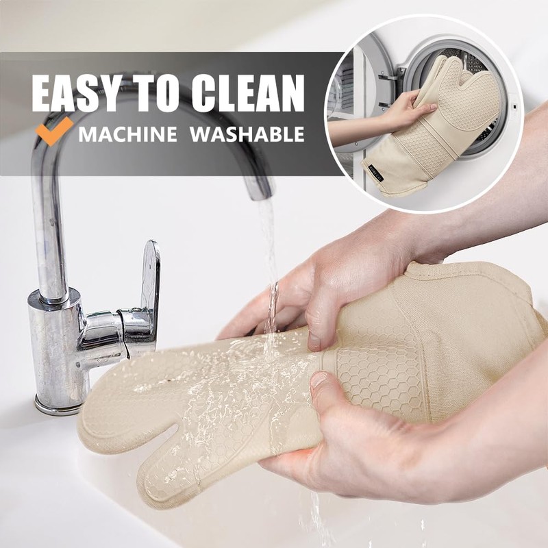 Rorecay Oven Mitts and Pot Holders Sets 6pcs, Extra Long