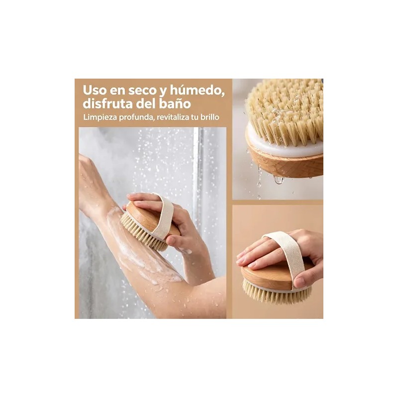2pzs Cepillo Corporal Exfolia Circulación Quita Piel Muerta