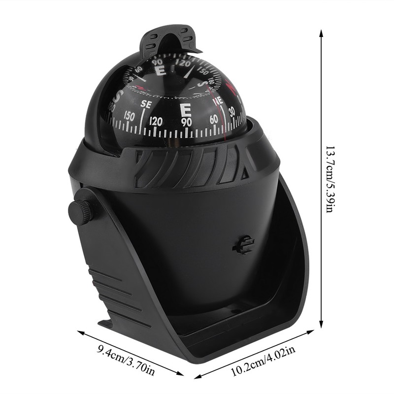 Portable Dash Mount Self adhesive Compass Ball for Marine Boat