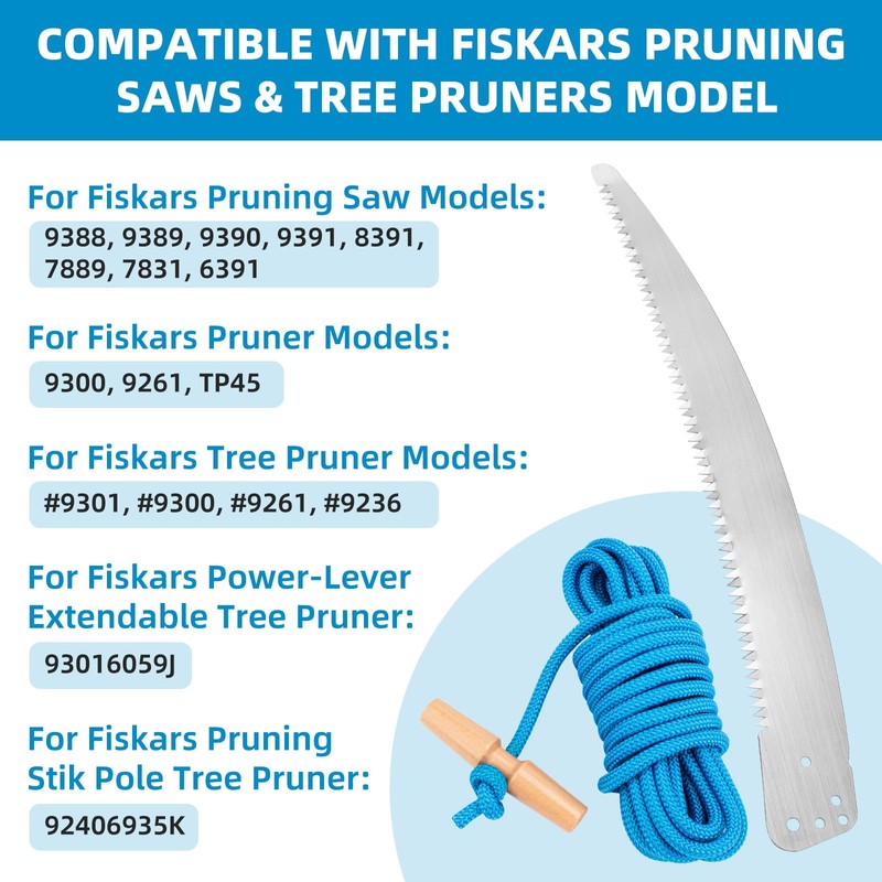 15 Inch Pole Saw Blade & 20 Ft Tree Pruner