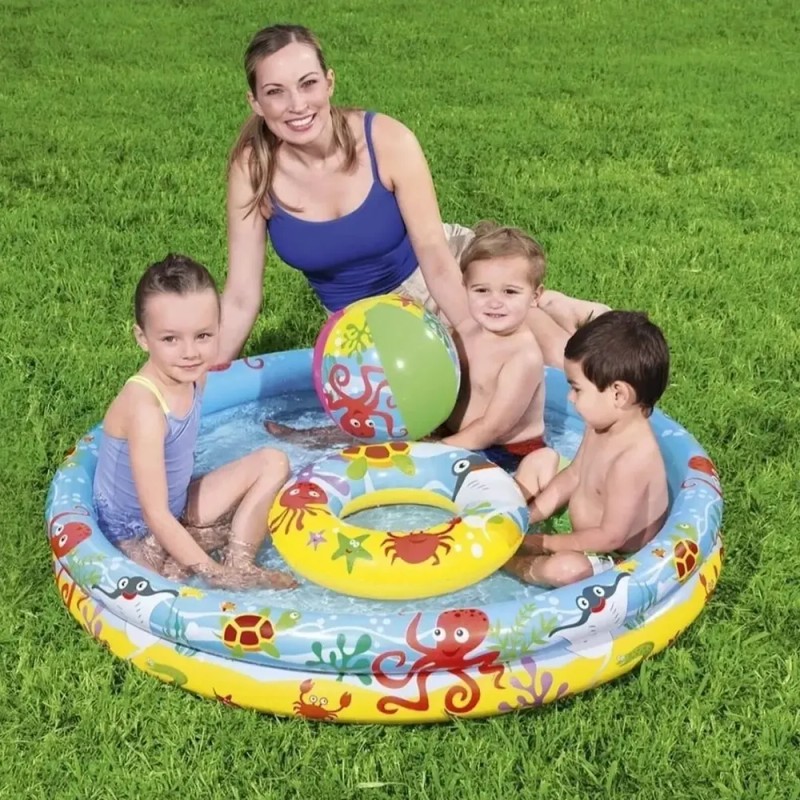 Alberca inflable redonda Bestway 51124 de 1.22m x 20cm 137L