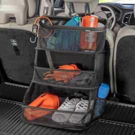 High Road CarCubby Car Storage Organizer - SUV Trunk Organizer, Passenger Seat Organizer or Back Seat Storage With 3 Easy-View Mesh Bins