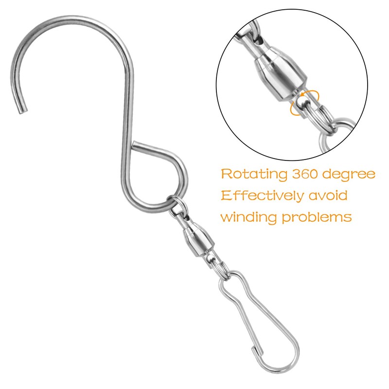 KUUQA Swivel Hooks Clips for Hanging Wind Spinners Wind Chimes