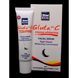 Gluta-C Intense Whitening Facial Serum Night Repair Whitening Concentrate with Glutathione, ALA, Vitamin C, A & E - 30 ml by Gluta C