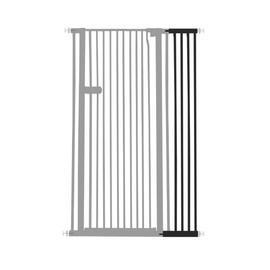 Lumizone Extra Tall Cat Gate Extension Kit 55.12" High Pressure Mounted 2025 New 8.27" Extra Wide 1.37" Gap No Drilling Tall Pet Gate for Dogs (Black, 55.12" H x 8.27" W, Extension)