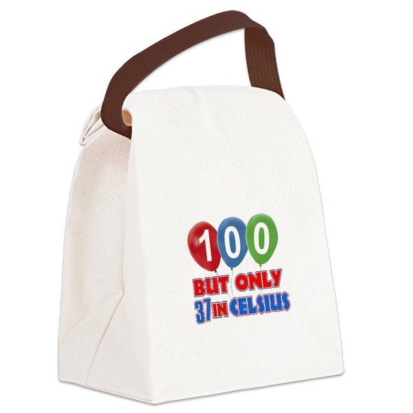 CafePress 100 Year Old Designs Canvas Lunch Bag with Strap
