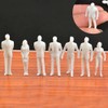 XIAOBUU 100 Pcs 1:75 New White Unpainted Character Models, Miniature