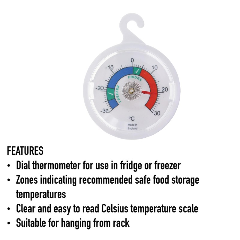 Fridge Thermometer Dial Refrigerator Thermometer 65 mm Dial Fridge Freezer