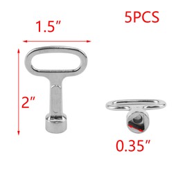 T Tulead Triangular Socket Key Triangle Cabinet Spanner Key Locks 2"×1.5" Pack of 5