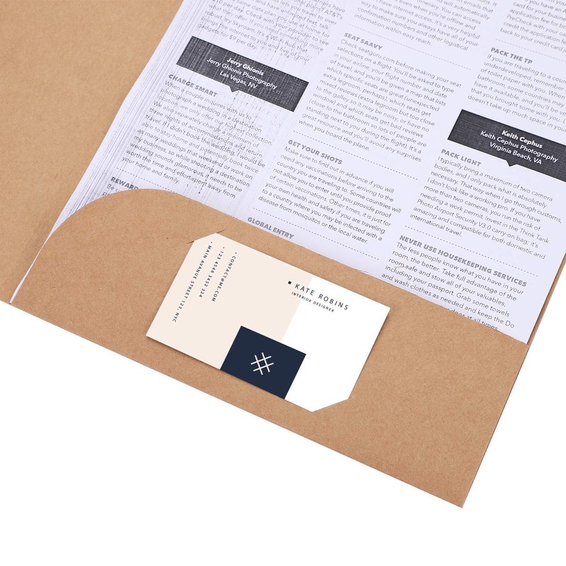 A4 Individual Folder File Case, Set of 10, Kraft Paper,